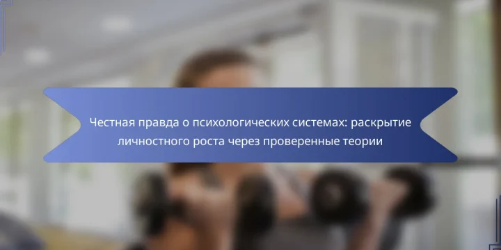 Честная правда о психологических системах: раскрытие личностного роста через проверенные теории
