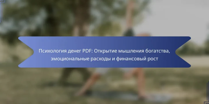 Психология денег PDF: Открытие мышления богатства, эмоциональные расходы и финансовый рост