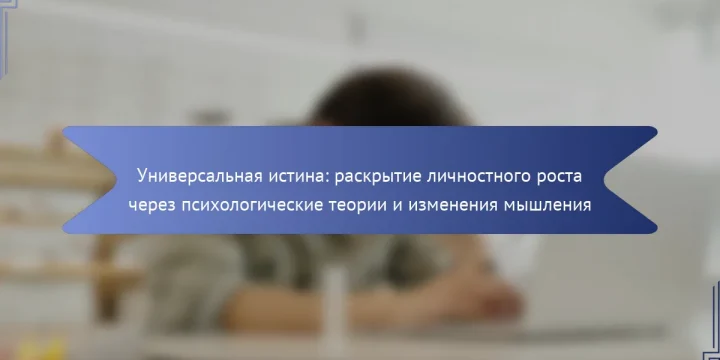 Универсальная истина: раскрытие личностного роста через психологические теории и изменения мышления