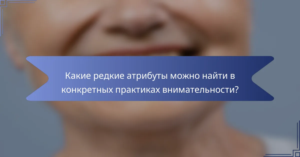 Какие редкие атрибуты можно найти в конкретных практиках внимательности?